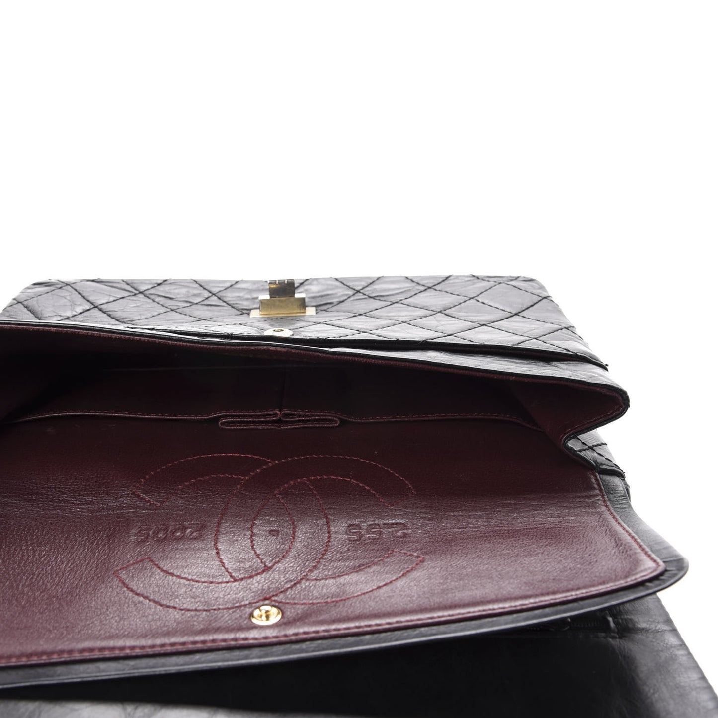 Aged Calfskin Quilted 50th Anniversary 2.55 Reissue 226 Flap Black