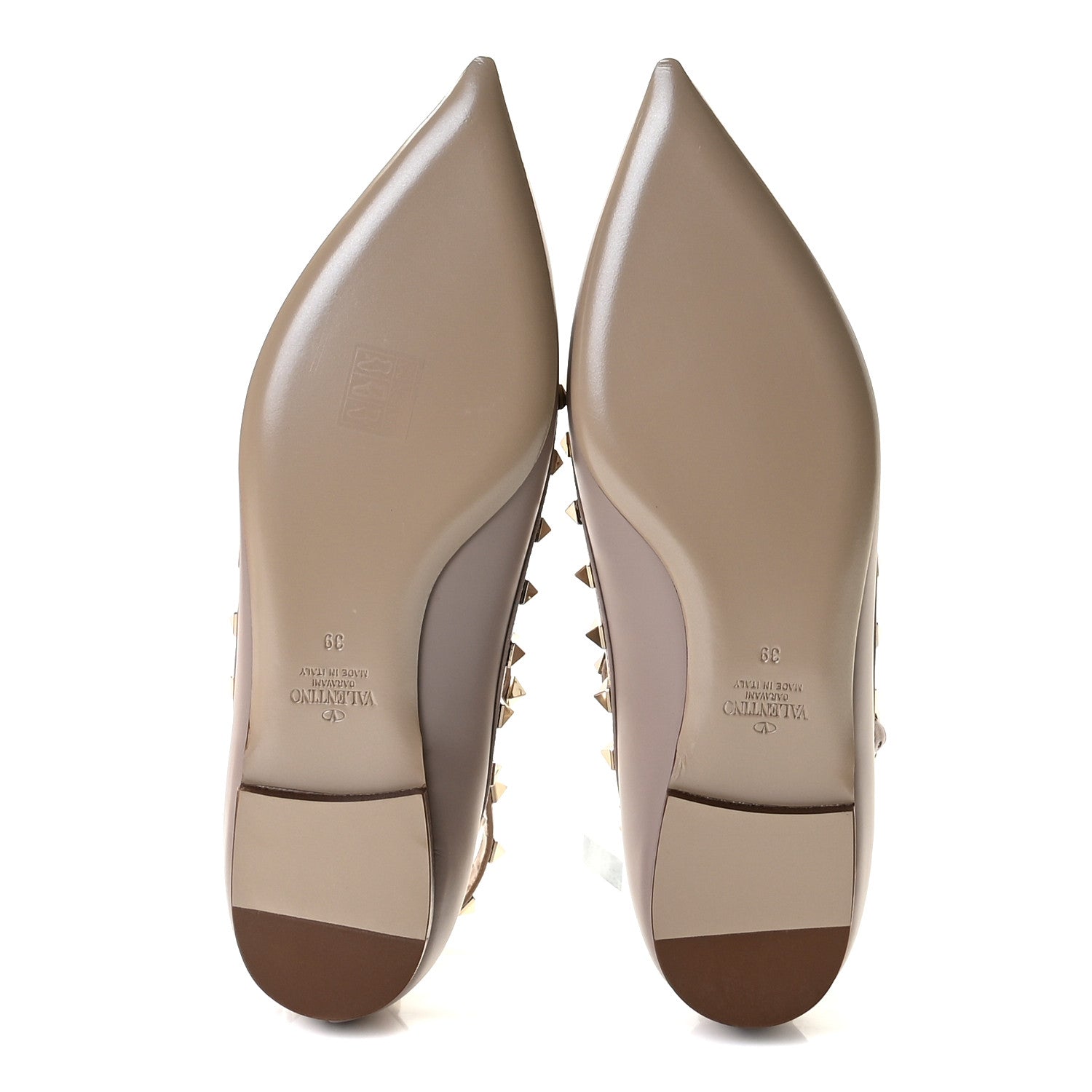 Valentino Garavani Nappa Rockstud Cage Ballerina Flats 39 Poudre 6 of 11
