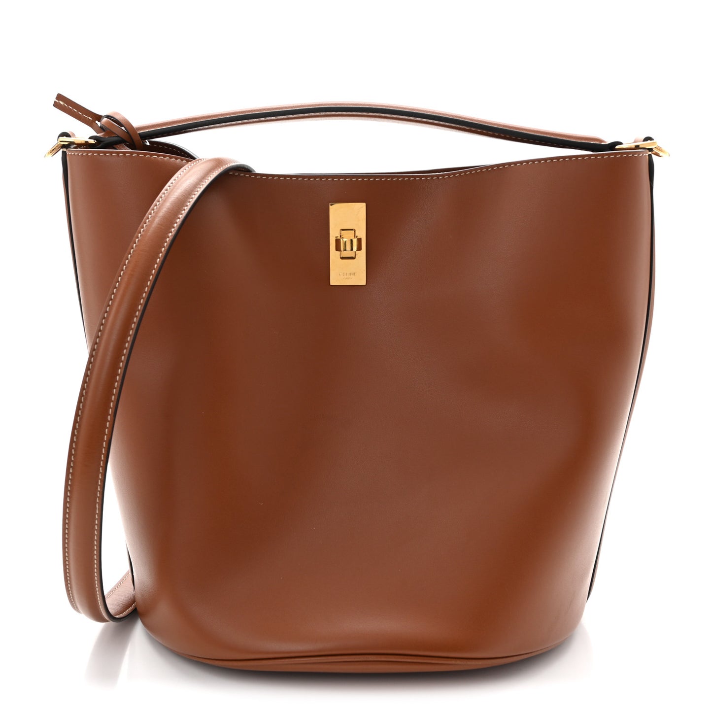 Smooth Calfskin Bucket 16 Bag Tan