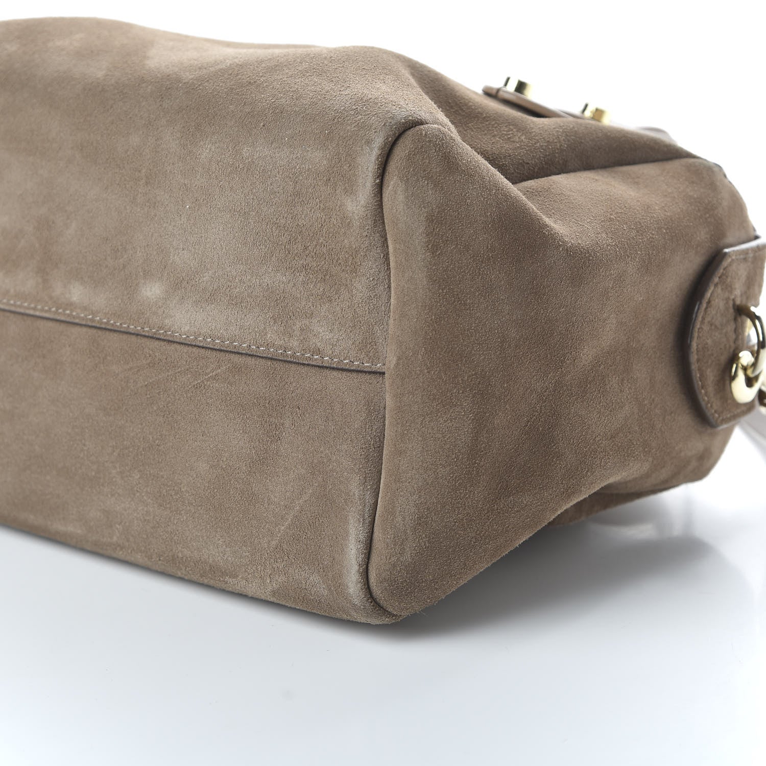 Jimmy Choo Suede Nappa Small Allie Bowling Bag Light Mocha 7 of 12