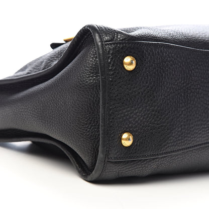 Prada Vitello Daino Shopping Satchel Black 10 of 12