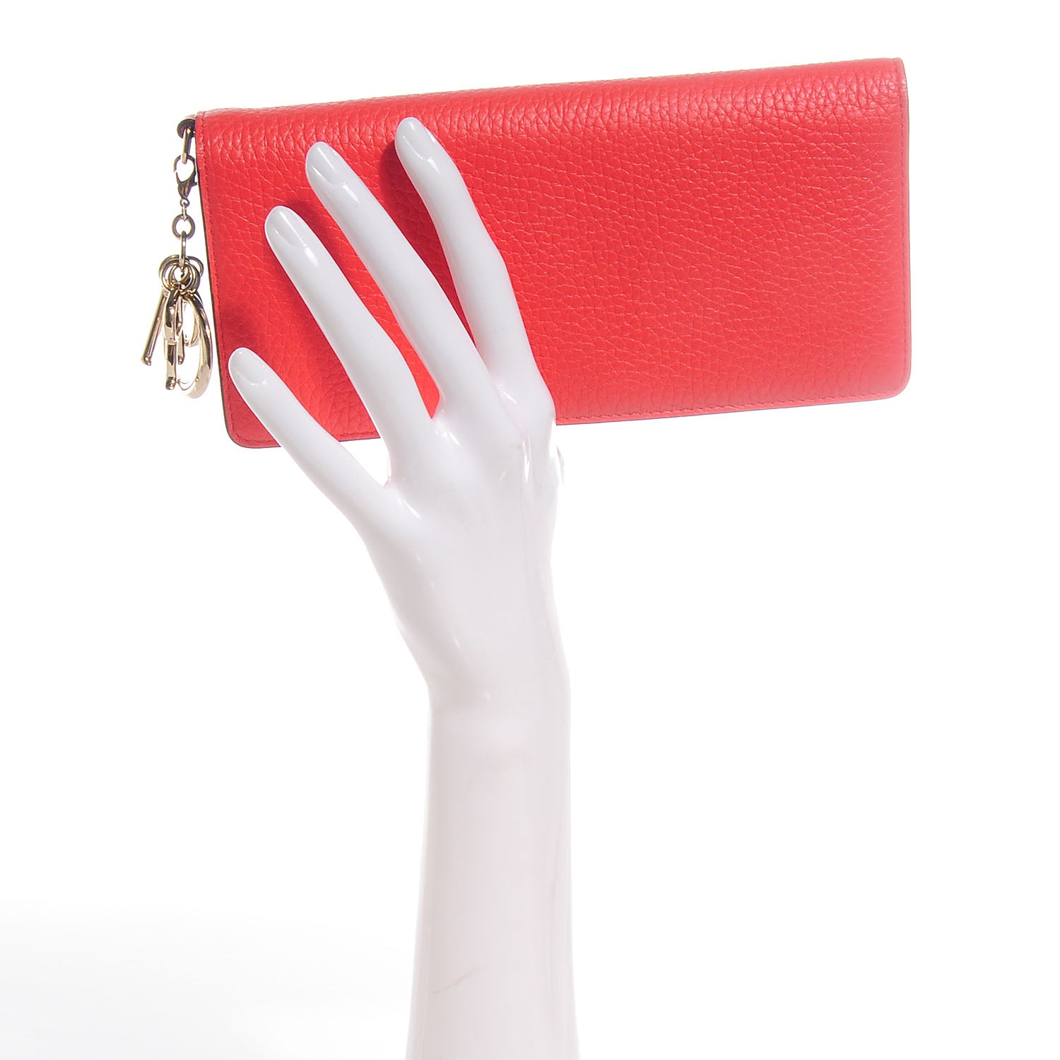 Christian Dior Bullcalf Diorissimo Wallet Orange Purple 2 of 8