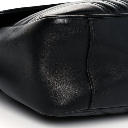 Gucci Calfskin Matelasse Large GG Marmont Shoulder Bag Black 9 of 12