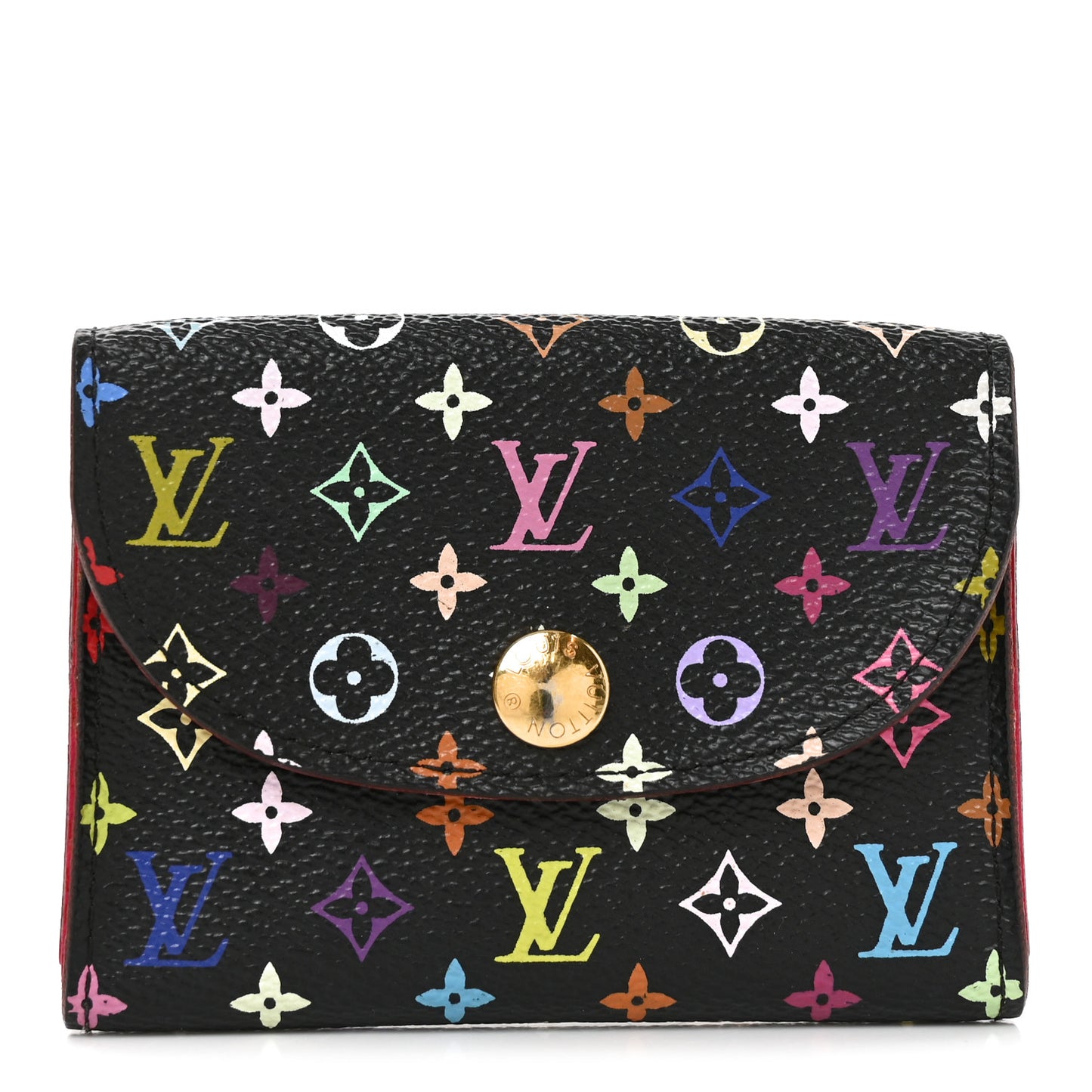 Monogram Multicolor Business Card Holder Black Grenade