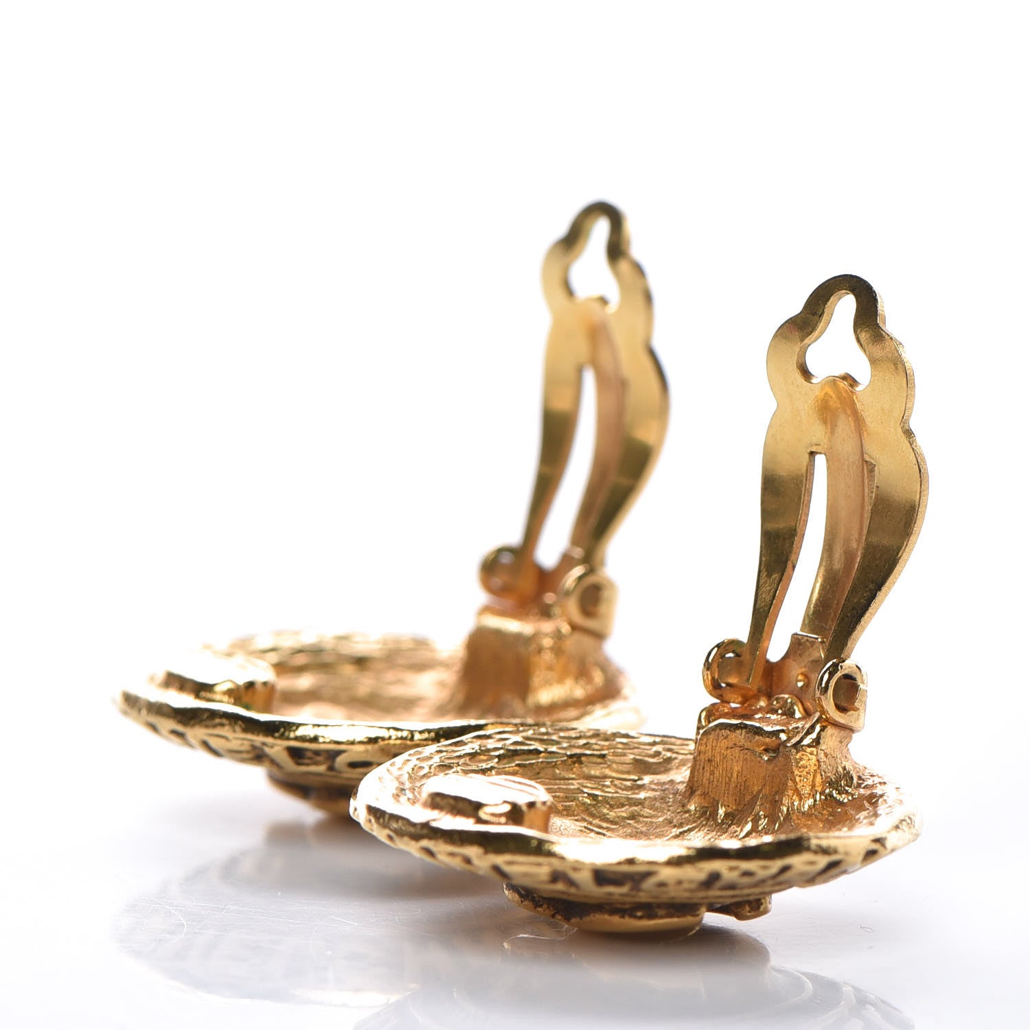 Chanel CC Clip On Earrings Gold 3 of 4