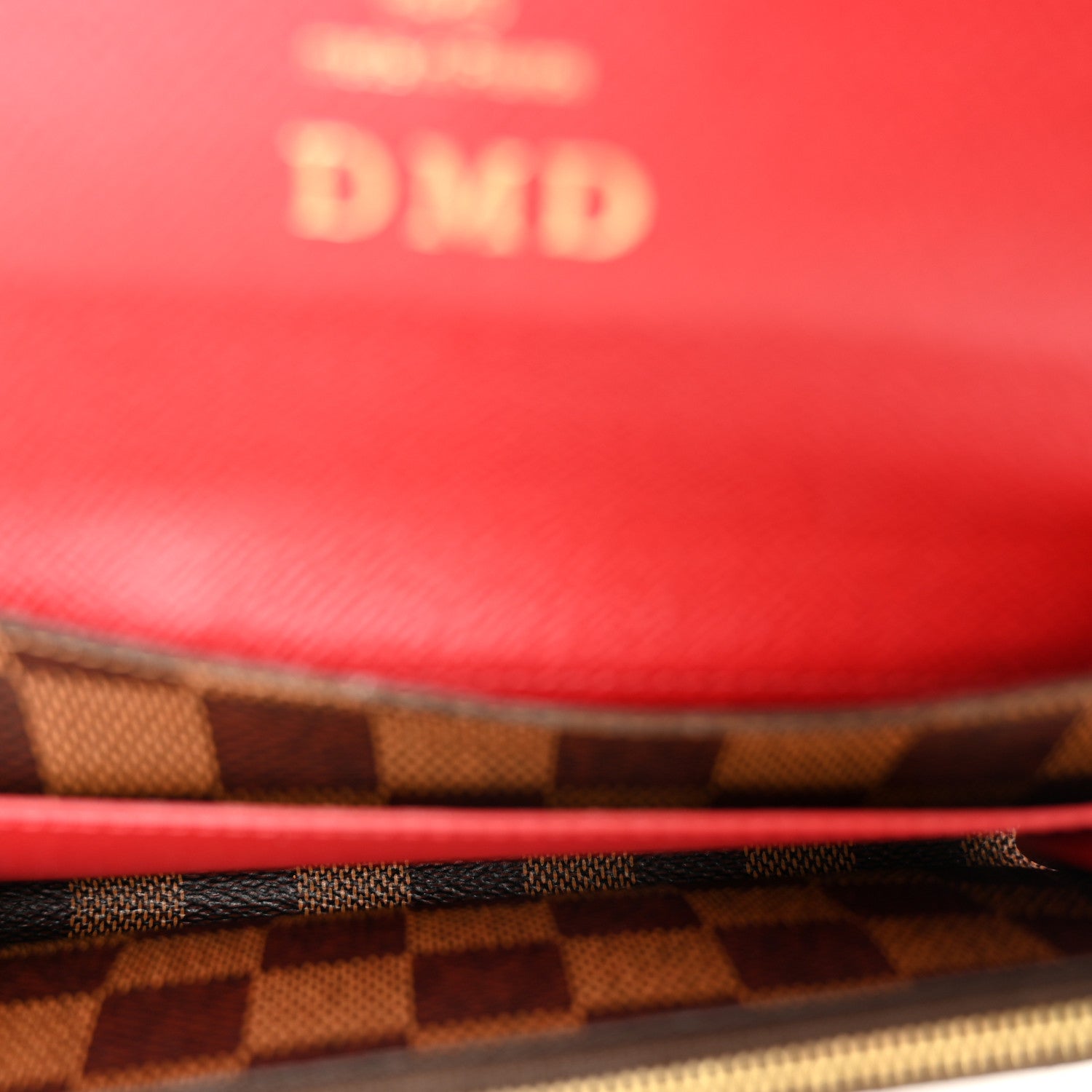 Louis Vuitton Damier Ebene Emilie Wallet Red 5 of 10