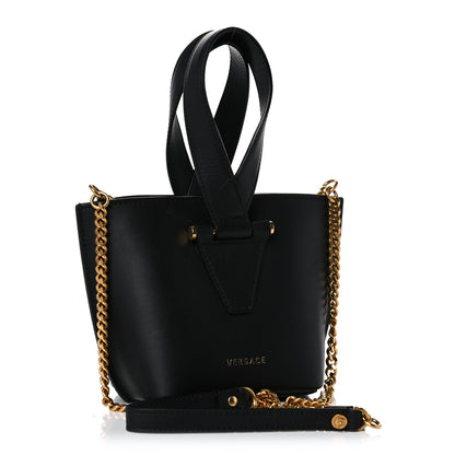 Versace Vitello Mini Virtus Bucket Bag Black 3 of 19