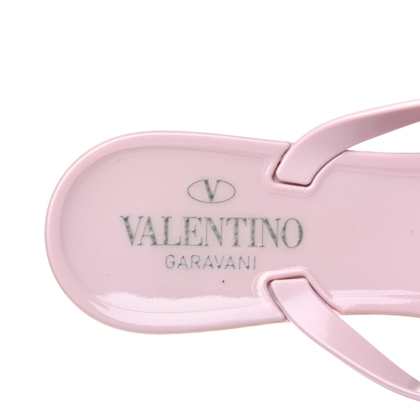 PVC Jelly Rockstud Bow Thong Sandals 37 Water Rose