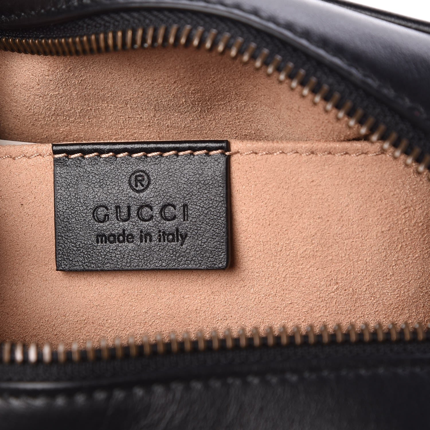 Gucci Calfskin Matelasse Mini GG Marmont Chain Shoulder Bag Black 6 of 8
