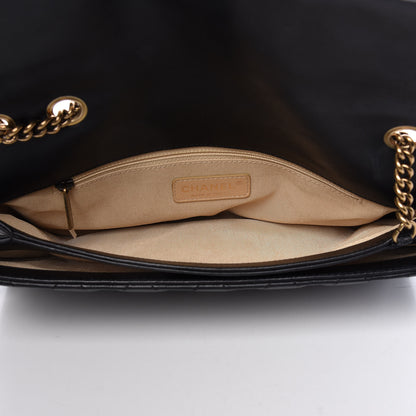 Chanel Calfskin Quilted Medium CC Crown Flap Black 5 of 12
