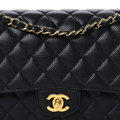 Chanel Caviar Quilted Medium Double Flap Black 9 of 11