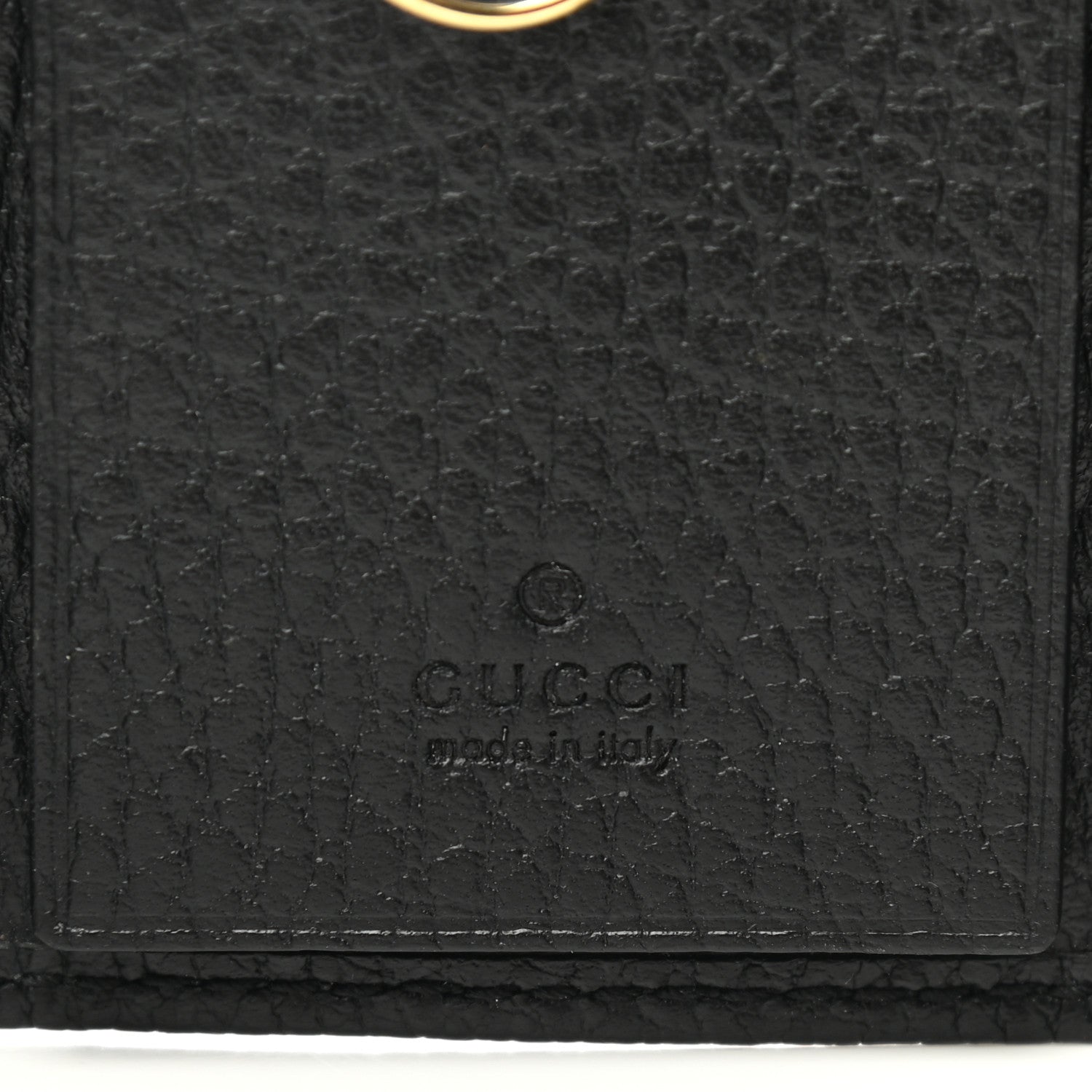 Gucci Pebbled Calfskin GG Marmont 6 Key Holder Black 6 of 9