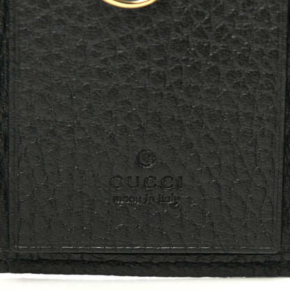 Gucci Pebbled Calfskin GG Marmont 6 Key Holder Black 6 of 9