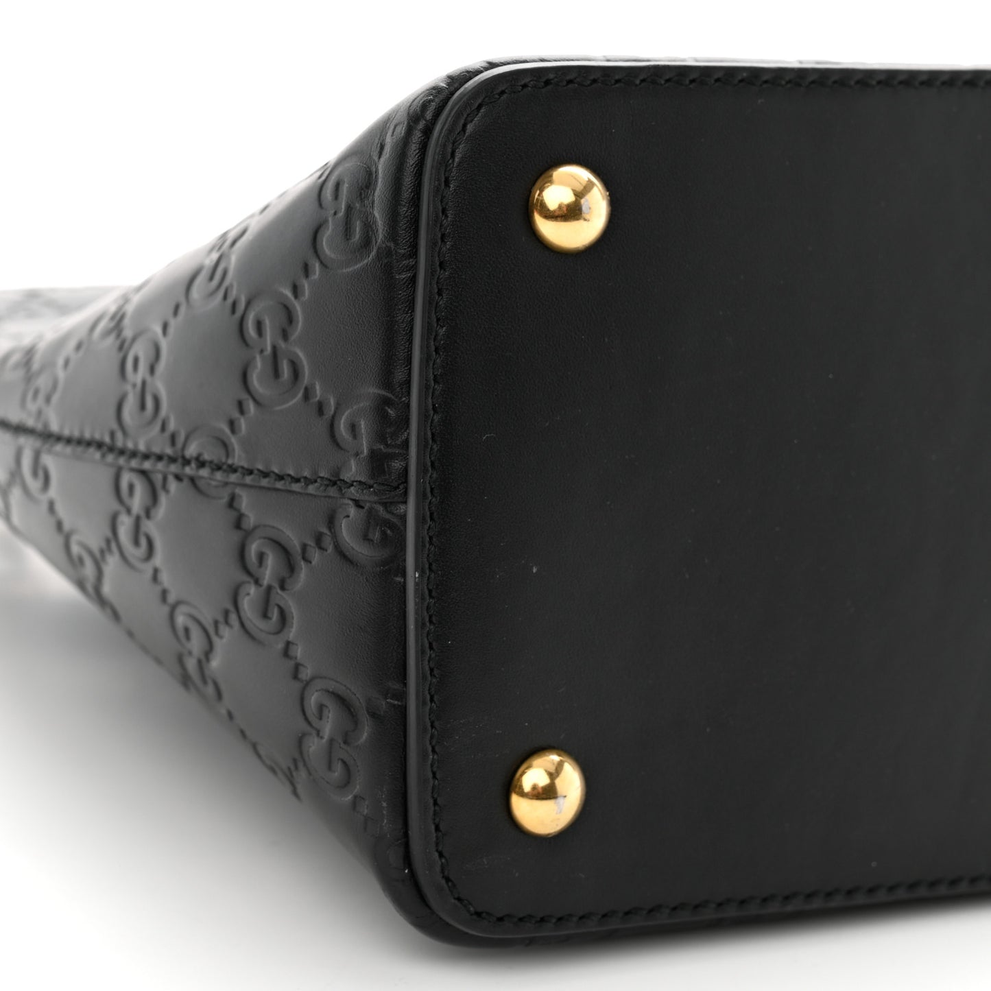 Guccissima Signature Nappa Small Zip Top Tote Black