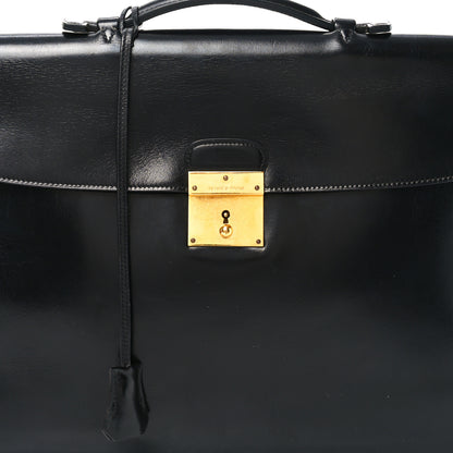 Hermes Box Quirus II Briefcase Black 7 of 9