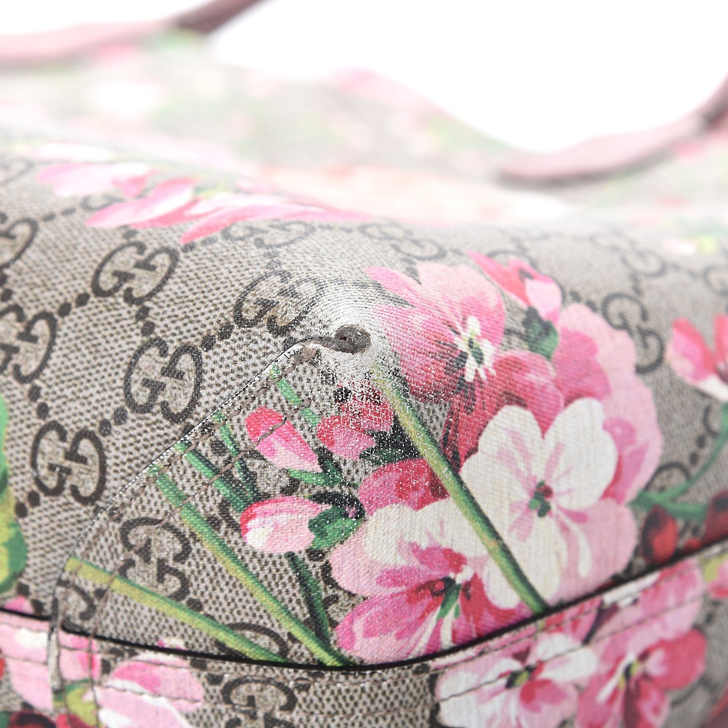 GG Supreme Monogram Blooms Medium Reversible Tote Beige Multicolor Dry Rose