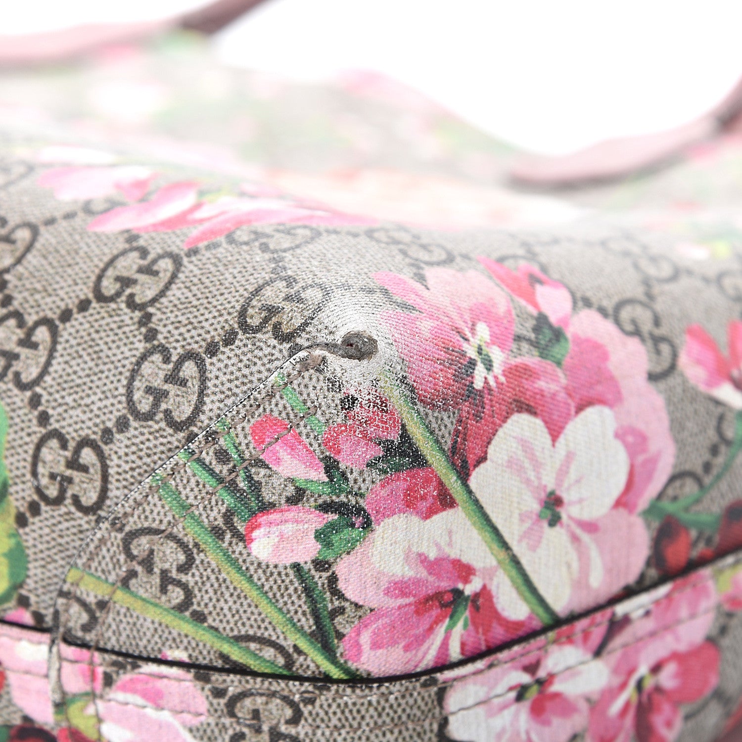 Gucci GG Supreme Monogram Blooms Medium Reversible Tote Beige Multicolor Dry Rose 13 of 22