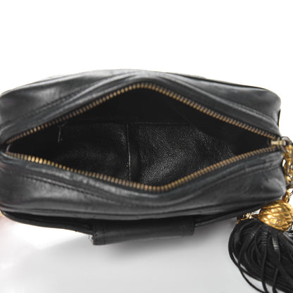 Chanel Lambskin Quilted Tassel Camera Case Black 5 of 14