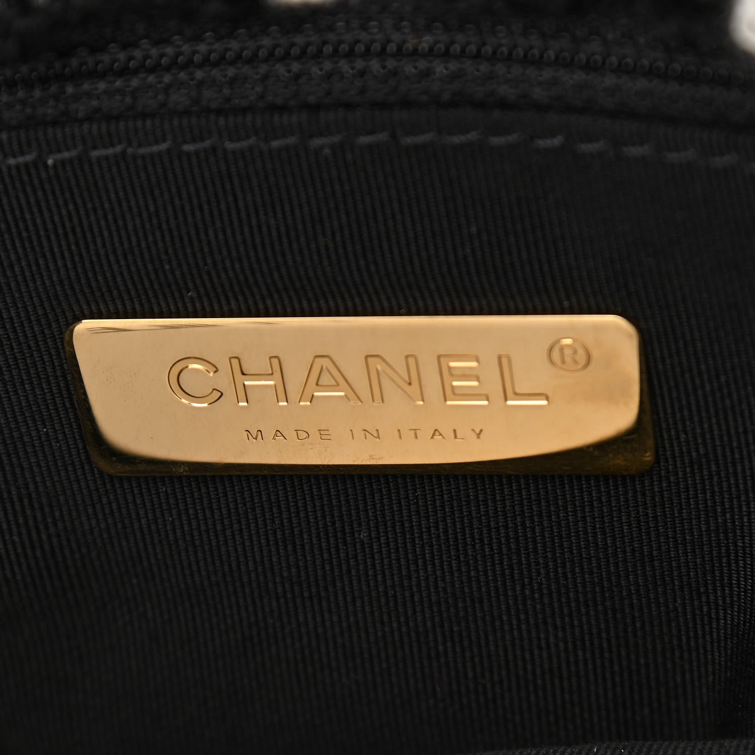 Chanel Tweed Quilted Maxi Chanel 19 Flap Black Ecru White 6 of 10