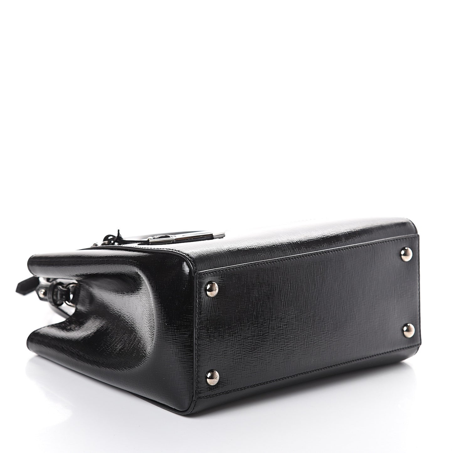 Patent Vitello Elite Petite 2Jours Tote Black