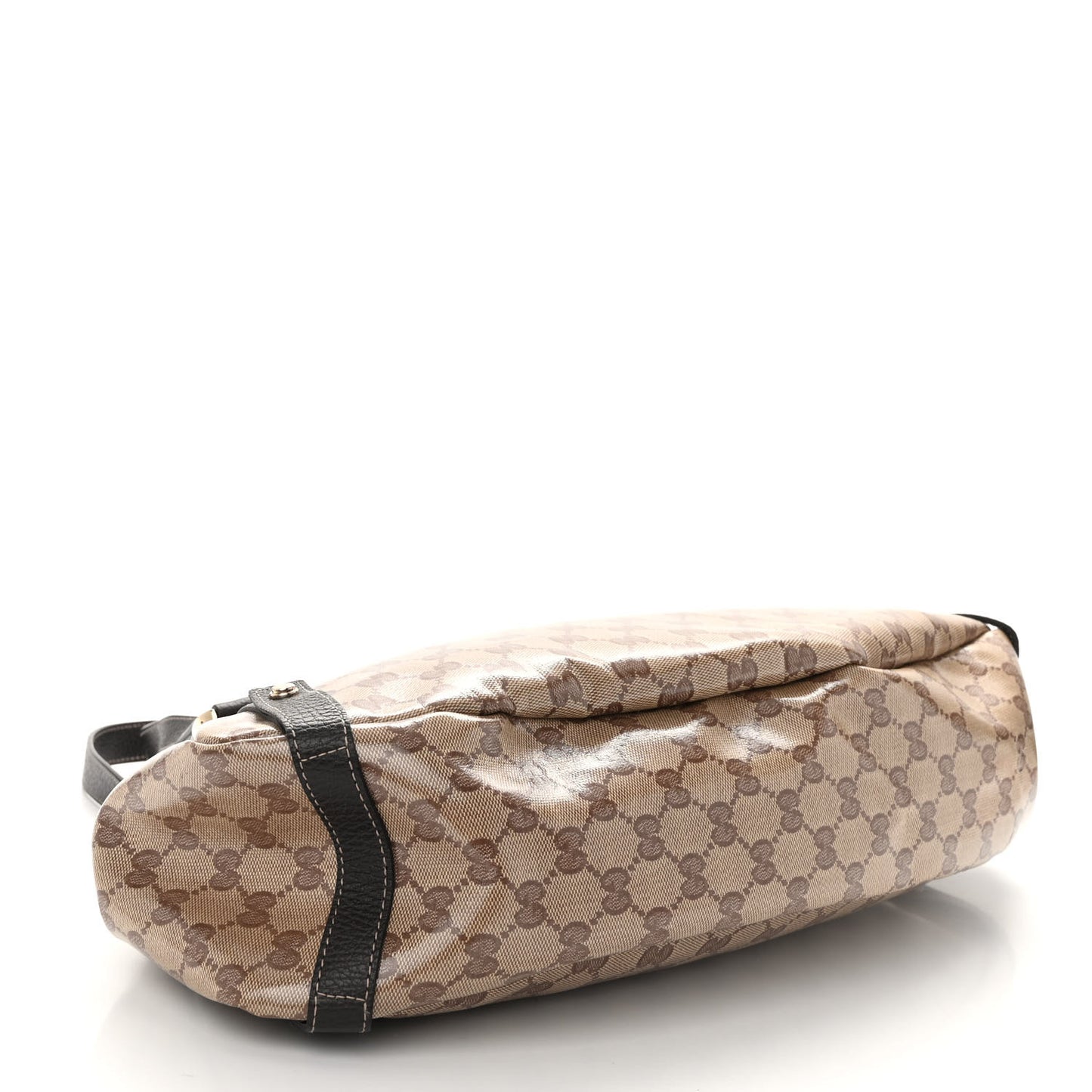 Crystal Monogram Medium Abbey Shoulder Bag Dark Brown