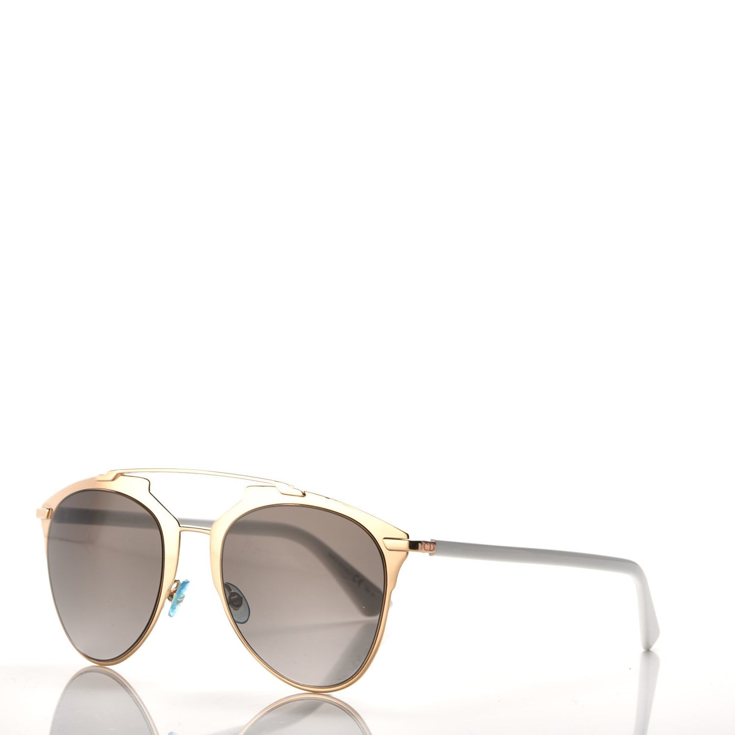 Reflected Sunglasses Gold White