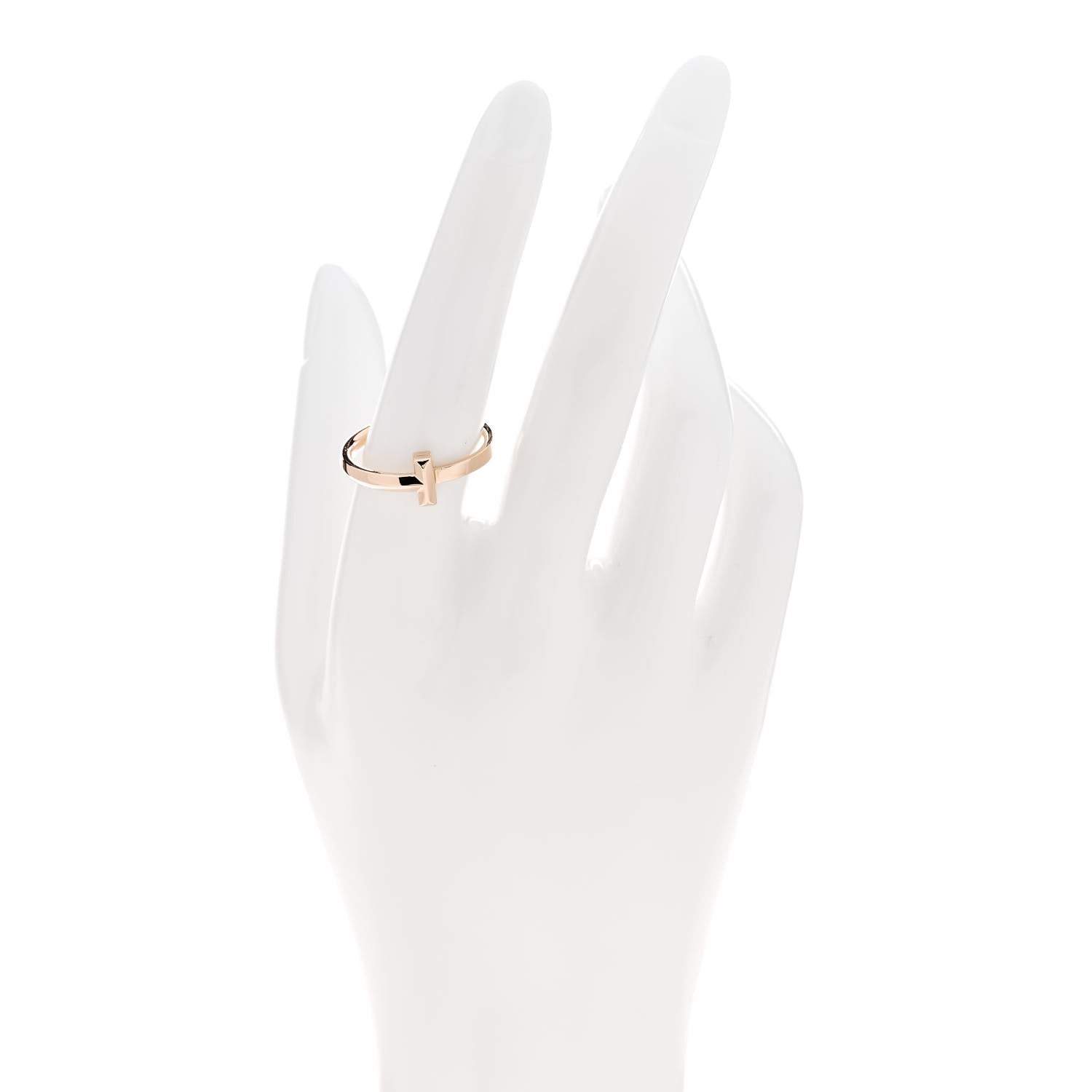 Tiffany 18K Rose Gold T T1 Ring 58 8.25 2 of 5