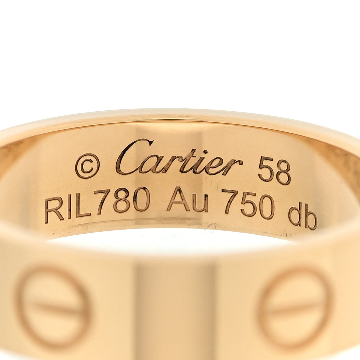 Cartier 18K Yellow Gold 5.5mm LOVE Ring 58 8.5 4 of 5