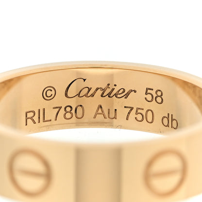 Cartier 18K Yellow Gold 5.5mm LOVE Ring 58 8.5 4 of 5