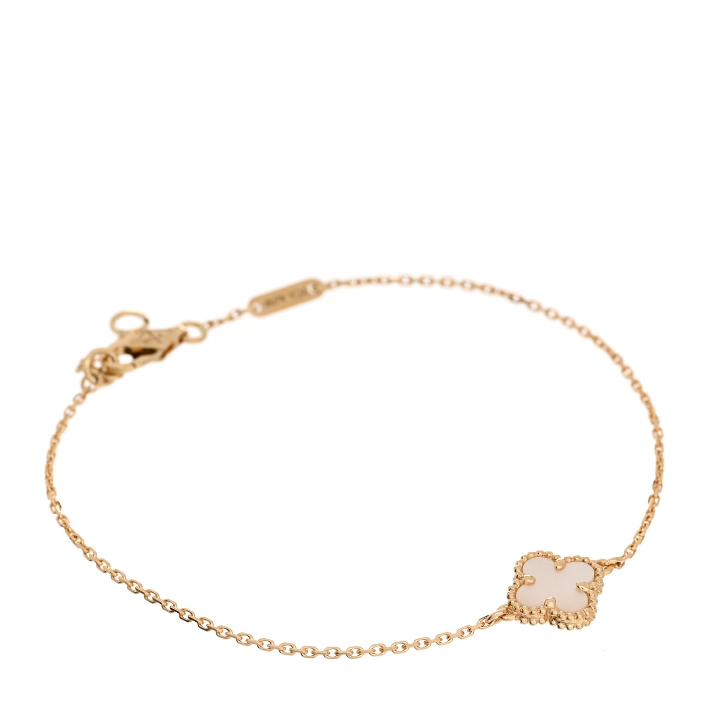 18K Yellow Gold Mother of Pearl Sweet Alhambra Bracelet