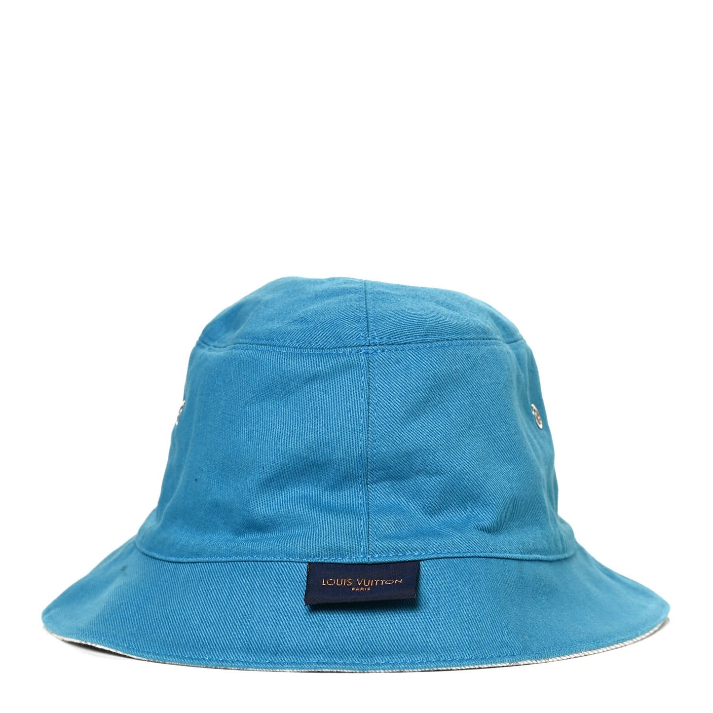 Monogram Denim Transformable Bob Bucket Hat 60 White Blue