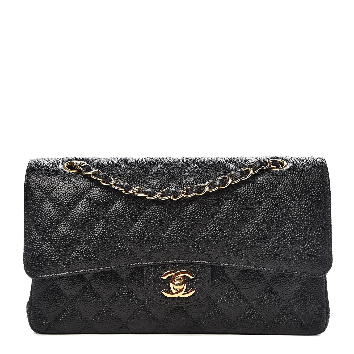 Chanel Caviar Quilted Medium Double Flap Black 1 of 10