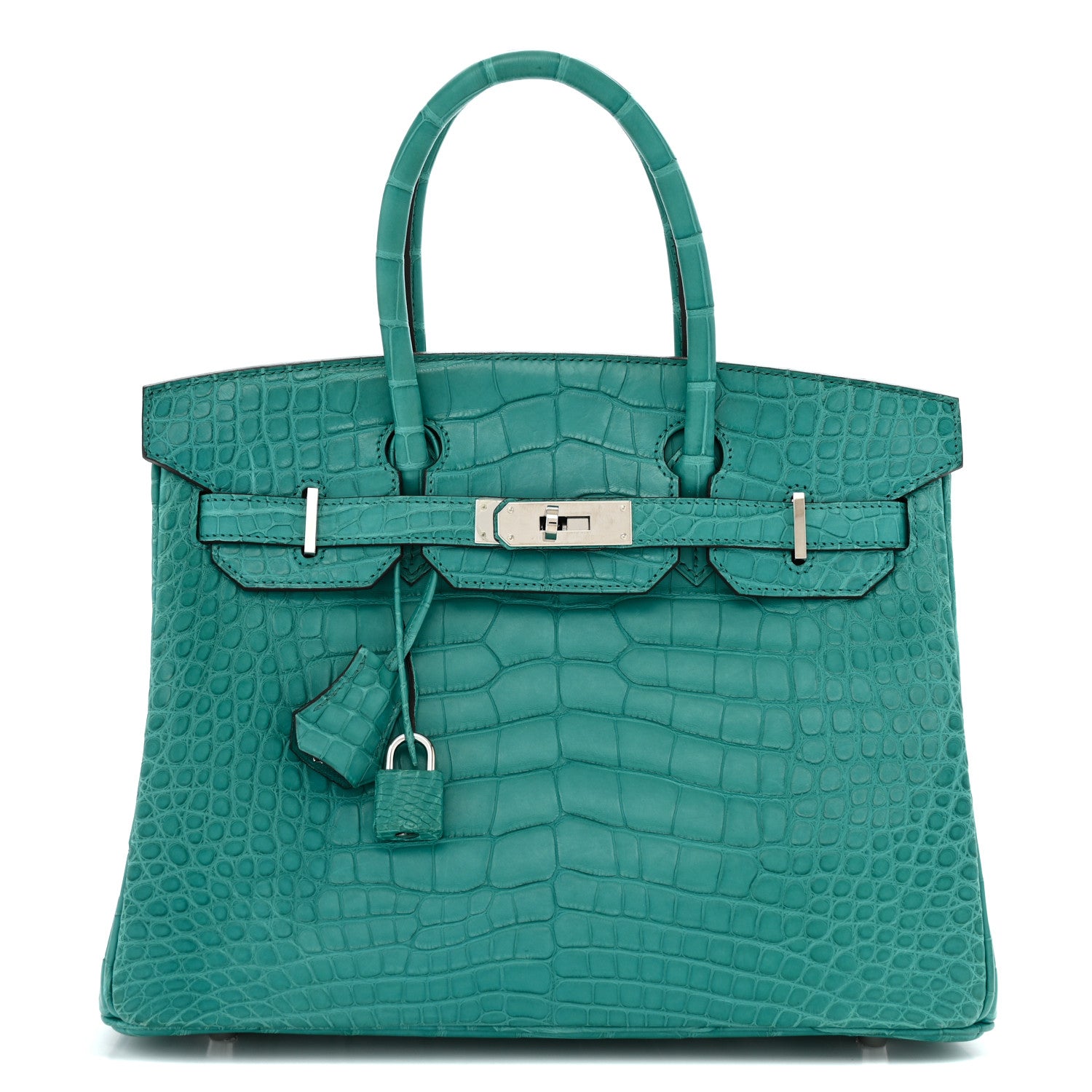 Hermes Matte Alligator Birkin 30 Bleu Paon 1 of 12
