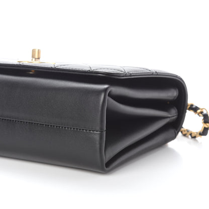 Chanel Calfskin Quilted Pearl Jewel Chain Flap Black 8 of 8