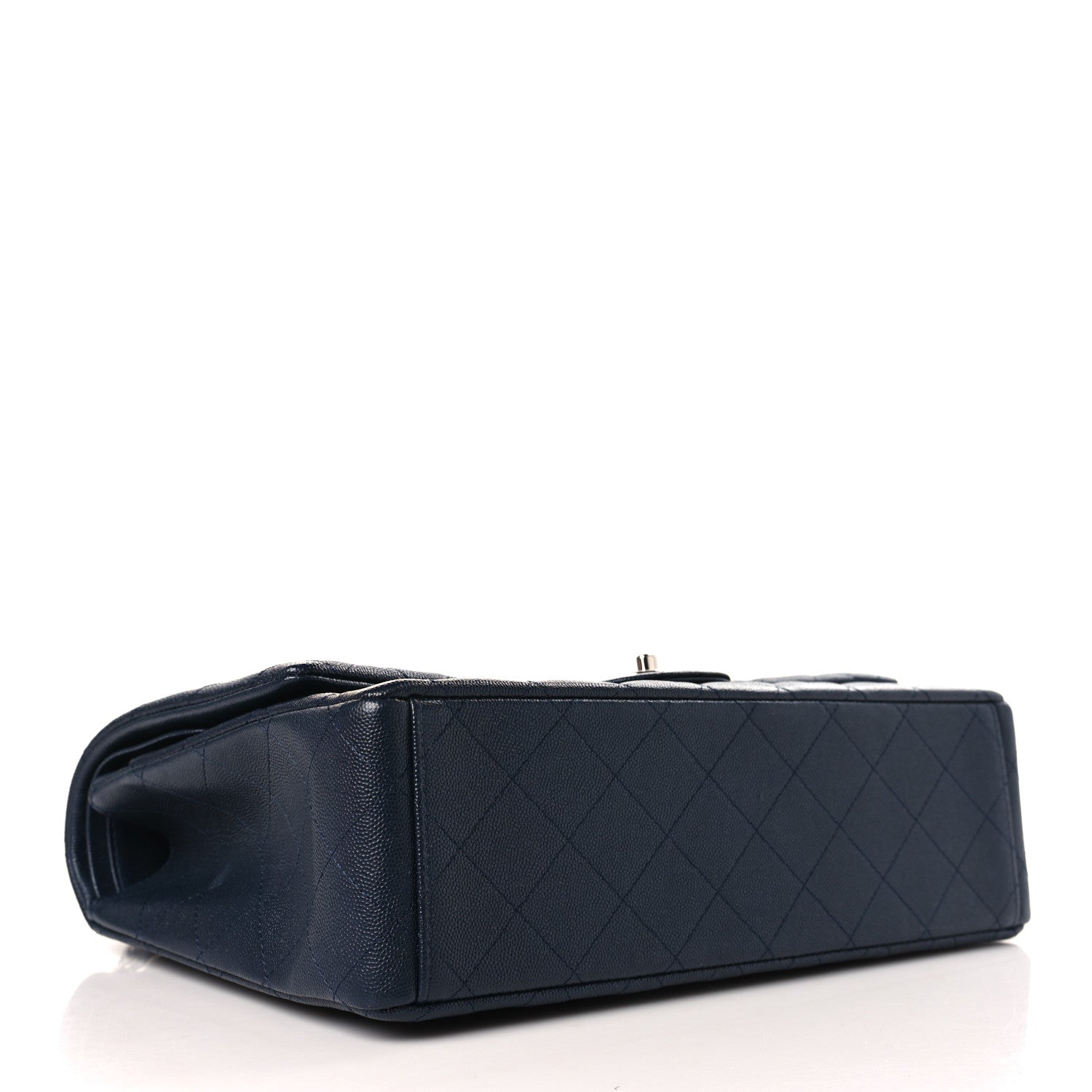 Chanel Caviar Quilted Maxi Double Flap Navy Blue 4 of 9