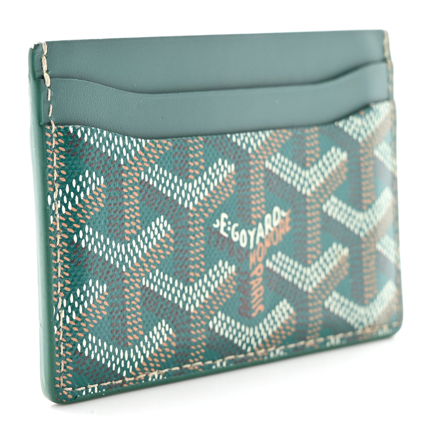 Goyardine Saint Sulpice Card Holder Green