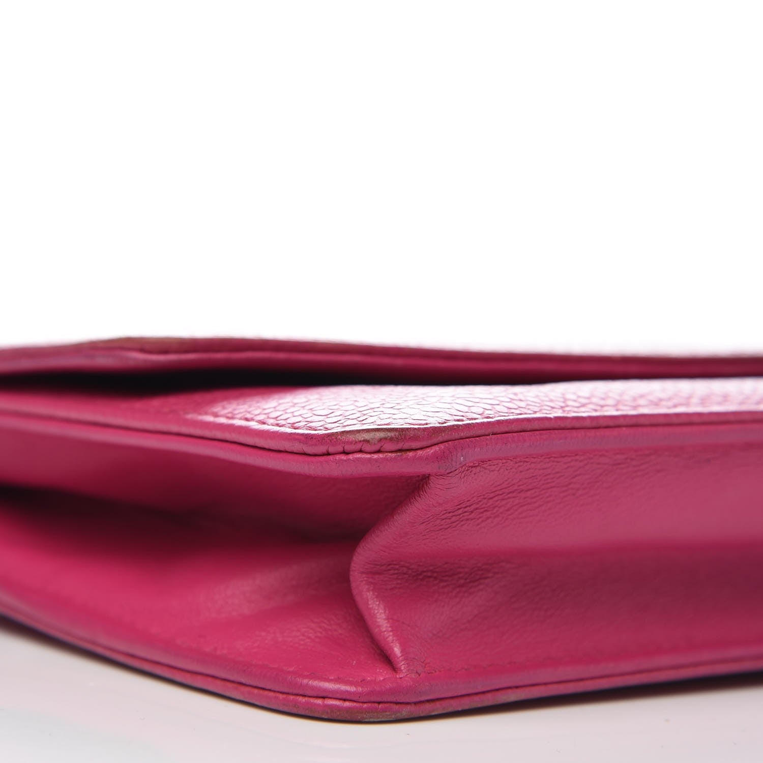 Chanel Caviar Timeless CC Wallet On Chain WOC Dark Pink 15 of 16