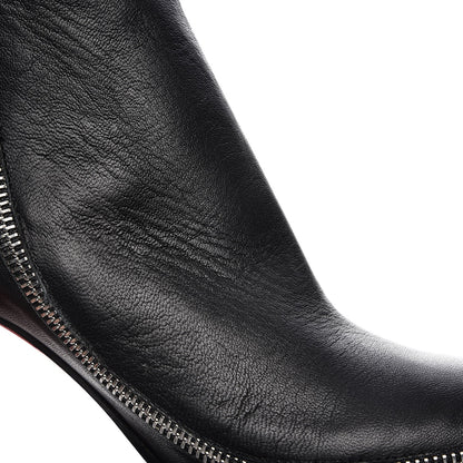 Christian Louboutin Calfskin Telezip 85 Ankle Bootie 37 Black 11 of 12