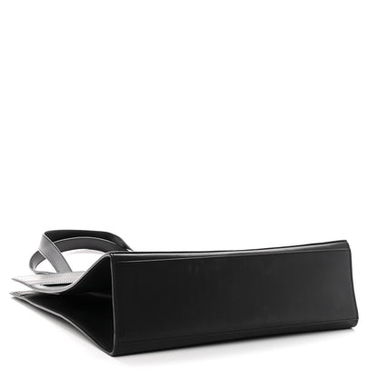 Off-White Calfskin Striped Diag Tote Black 4 of 9