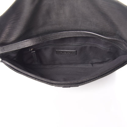 Givenchy Lambskin Lizard Embossed Obsedia Clutch Bag Black 5 of 9