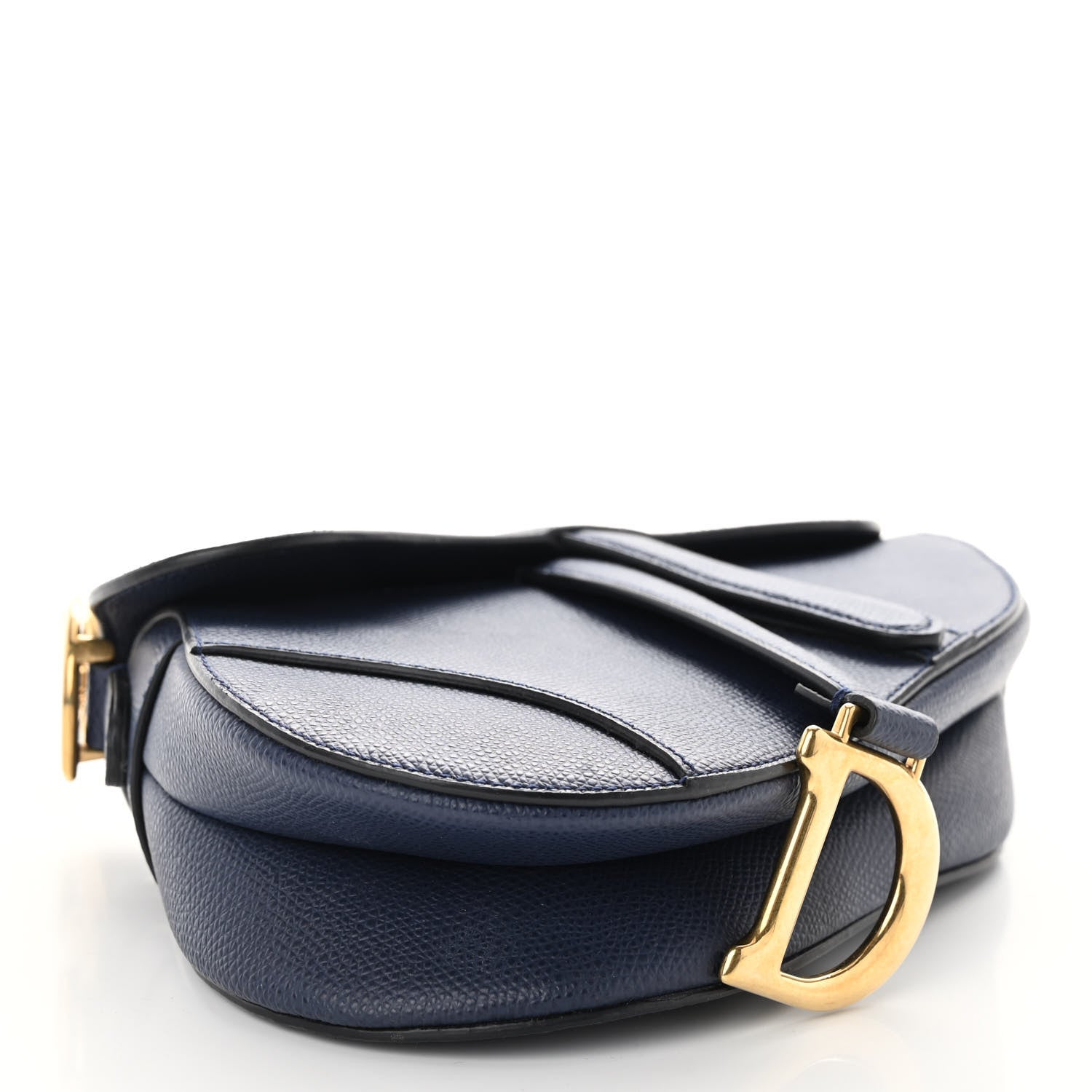 Christian Dior Grained Calfskin Mini Saddle Bag Navy 4 of 9