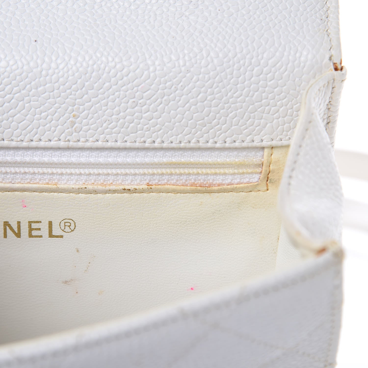 Chanel Caviar Quilted Single Flap Shoulder Bag White 13 of 16
