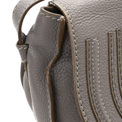 Chloe Calfskin Mini Marcie Round Crossbody Bag Grey 12 of 13