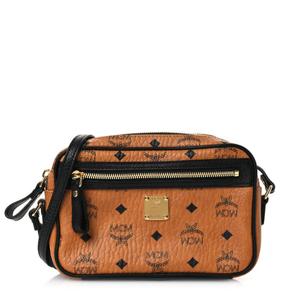 MCM Visetos Small Crossbody Bag Cognac Black 1 of 10