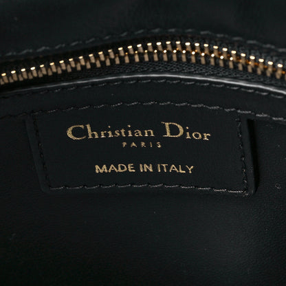Christian Dior Technical Canvas Macro Houndstooth Medium Caro Bag Black White 6 of 11