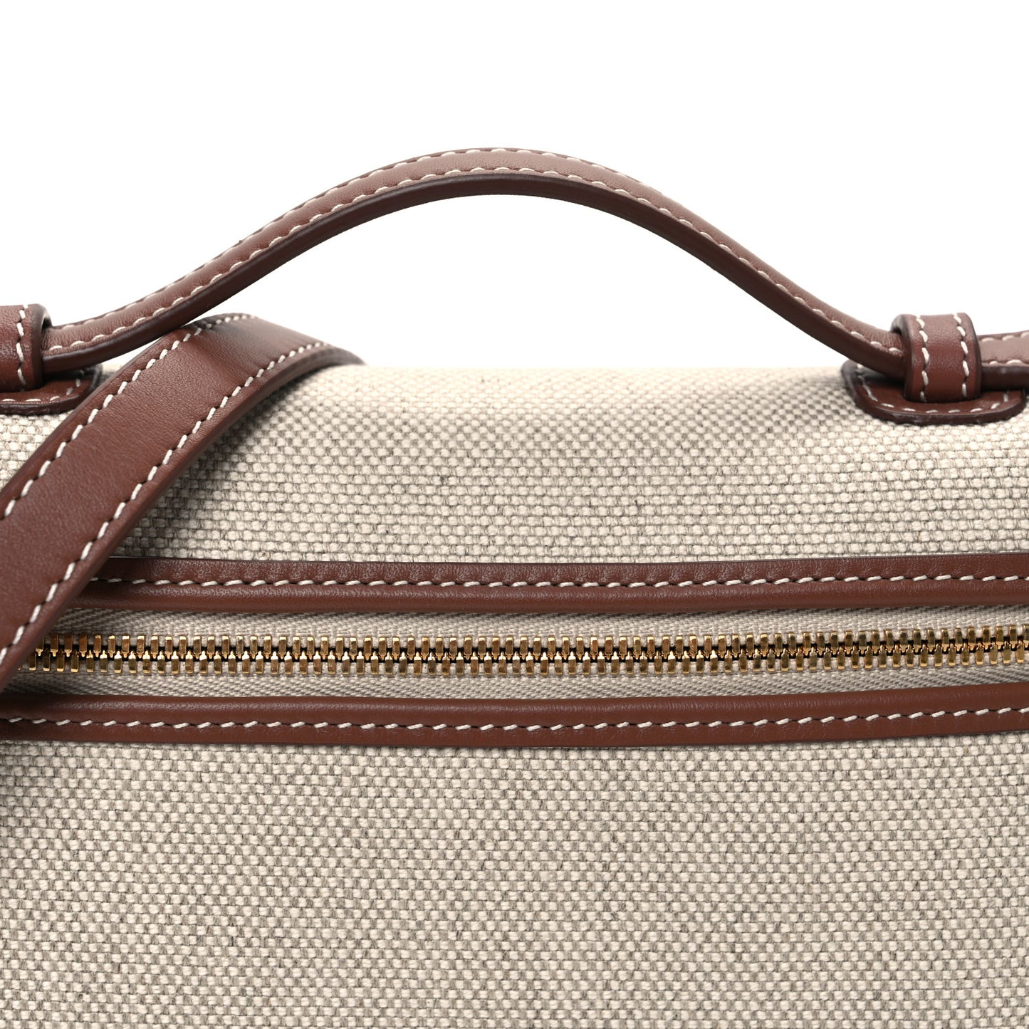 Cotton Linen L19 Extra Pocket Pouch Natural Caramel Sugar
