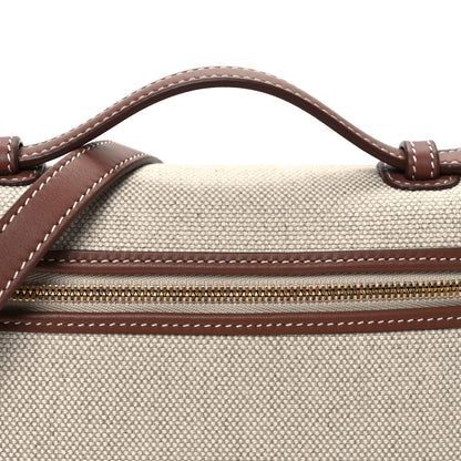 Loro Piana Cotton Linen L19 Extra Pocket Pouch Natural Caramel Sugar 7 of 9