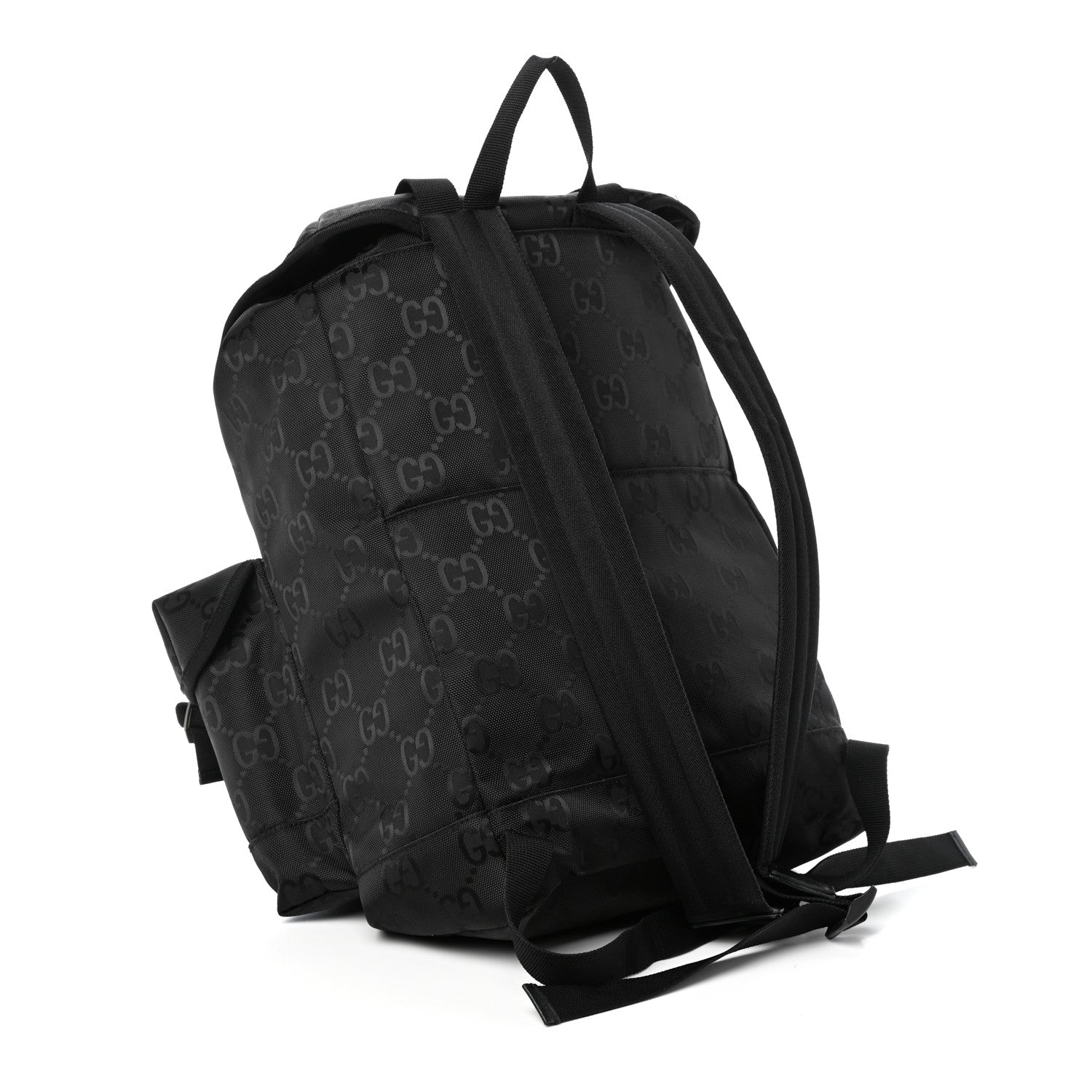 Gucci Econyl Nylon Monogram Off The Grid Utility Pocket Backpack Black 3 of 9