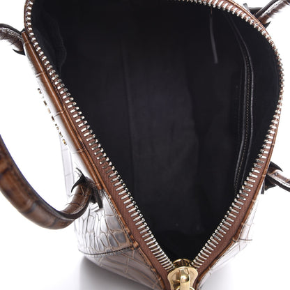 Givenchy Calfskin Crocodile Embossed Small Antigona Brown 6 of 9
