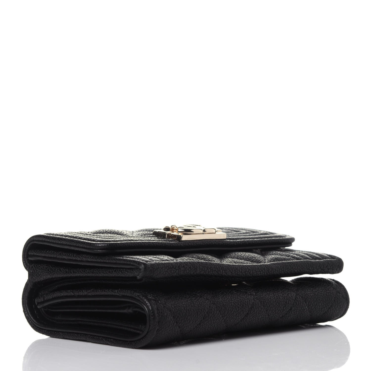 Chanel Caviar Quilted Small Boy Flap Wallet Black 4 of 13